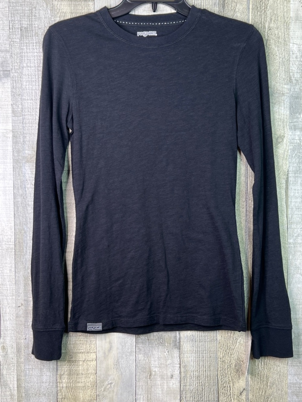 Jansport Small Crewneck Long Sleeve Black T-Shirt
